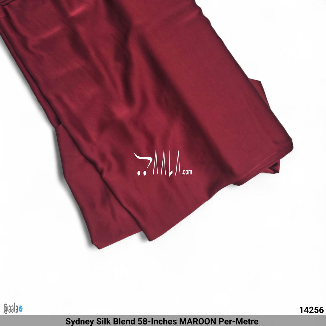 Sydney Silk Blend 58-Inches MAROON Per-Metre #14256