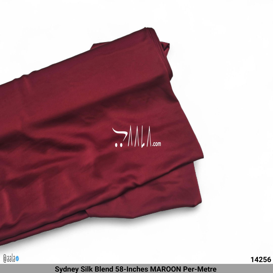 Sydney Silk Blend 58-Inches MAROON Per-Metre #14256