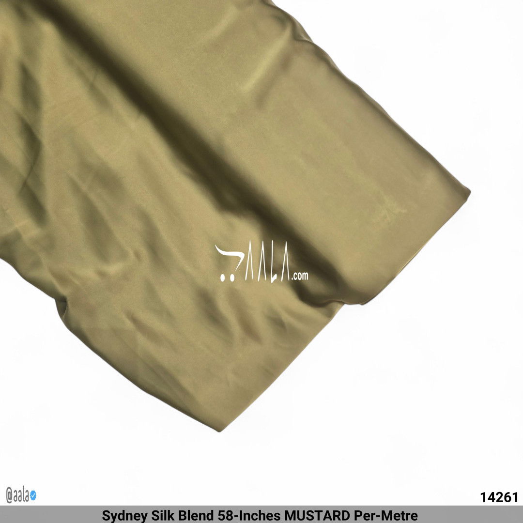 Sydney Silk Blend 58-Inches MUSTARD Per-Metre #14261