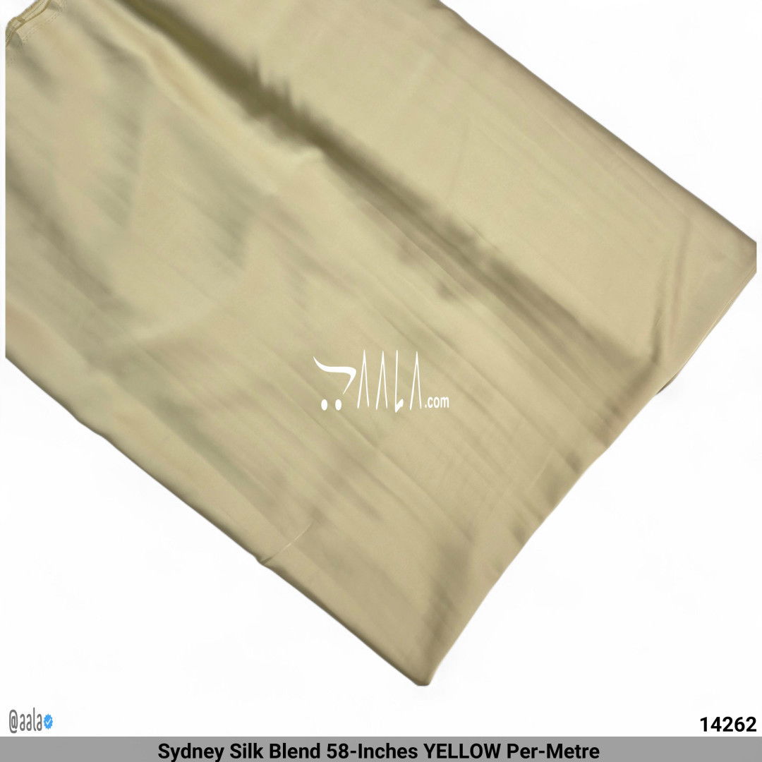 Sydney Silk Blend 58-Inches YELLOW Per-Metre #14262