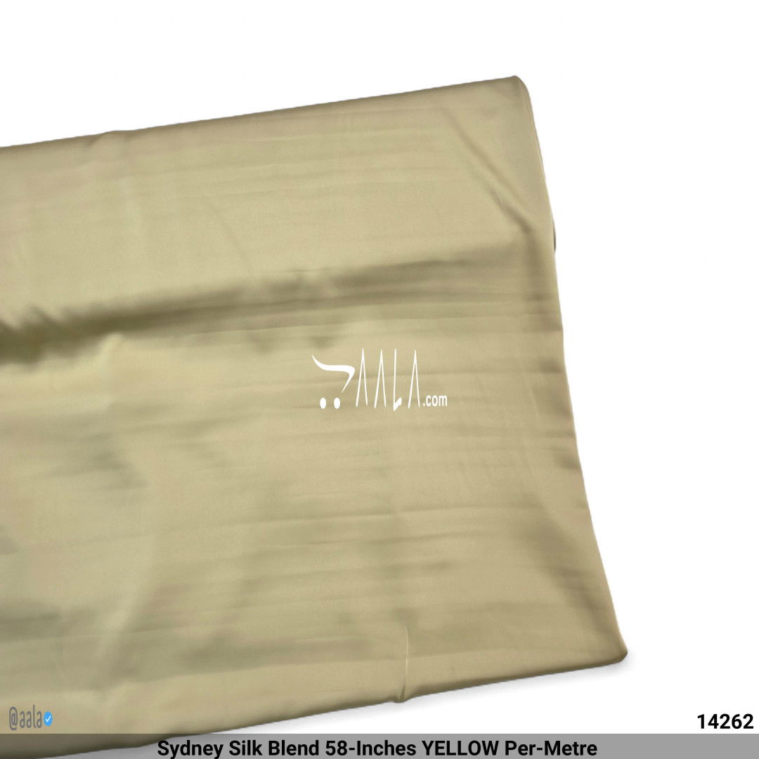 Sydney Silk Blend 58-Inches YELLOW Per-Metre #14262