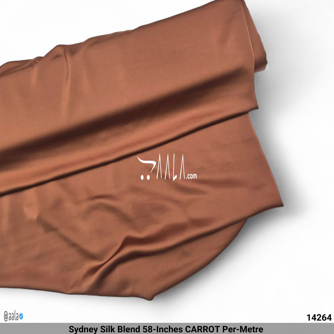 Sydney Silk Blend 58-Inches CARROT Per-Metre #14264
