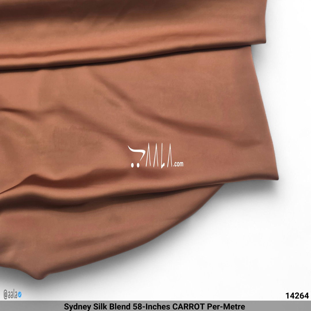 Sydney Silk Blend 58-Inches CARROT Per-Metre #14264