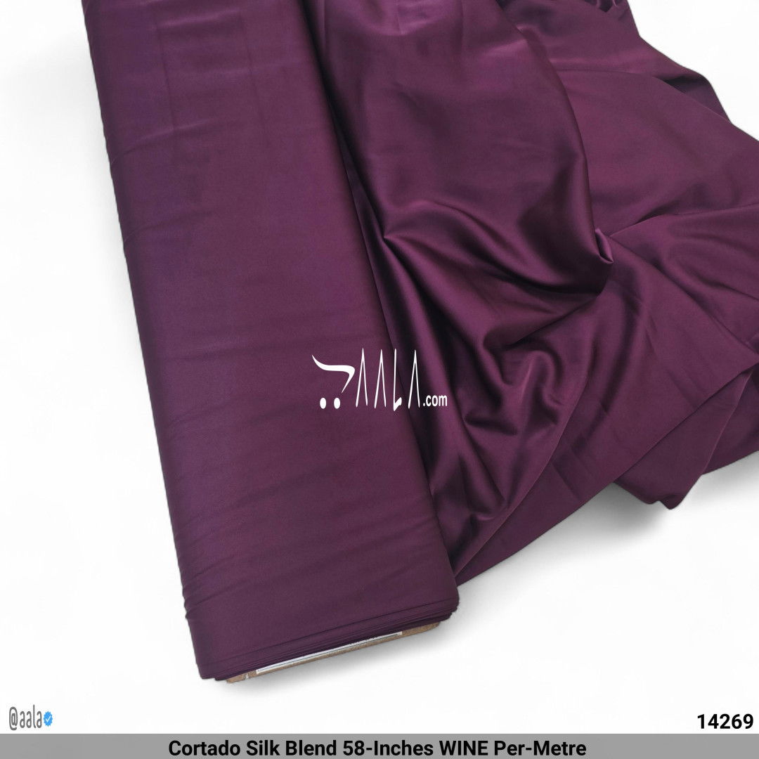 Cortado Silk Blend 58-Inches WINE Per-Metre #14269