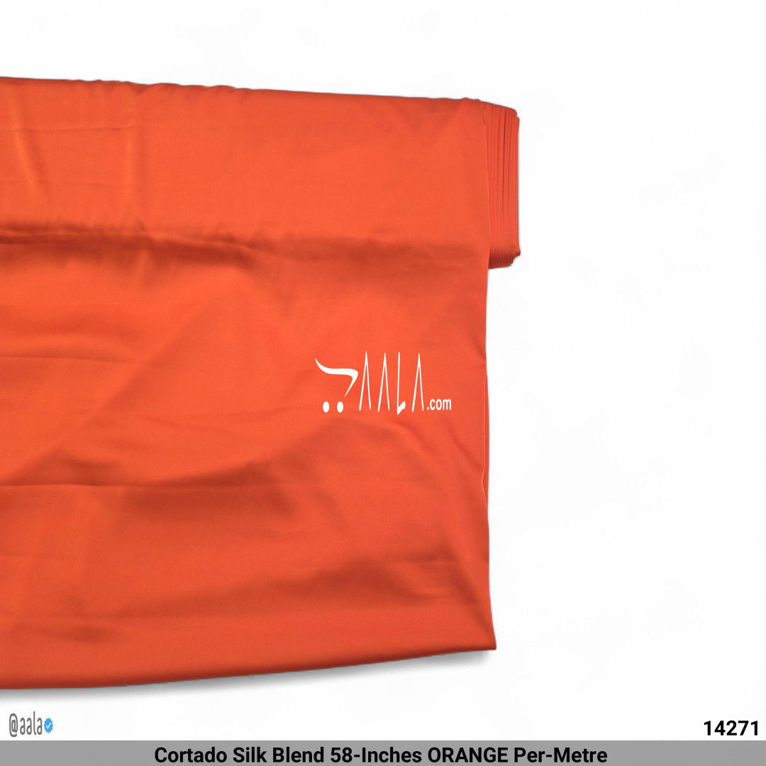 Cortado Silk Blend 58-Inches ORANGE Per-Metre #14271