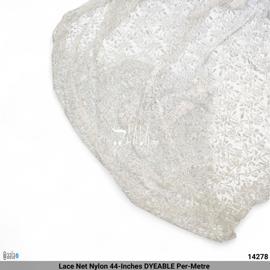 Lace Net Nylon 44-Inches DYEABLE Per-Metre #14278