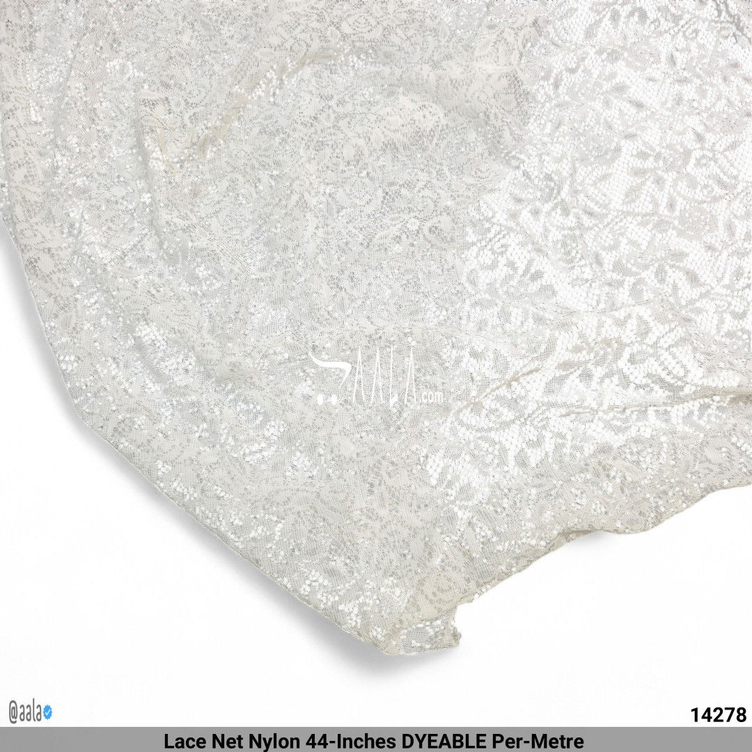 Lace Net Nylon 44-Inches DYEABLE Per-Metre #14278