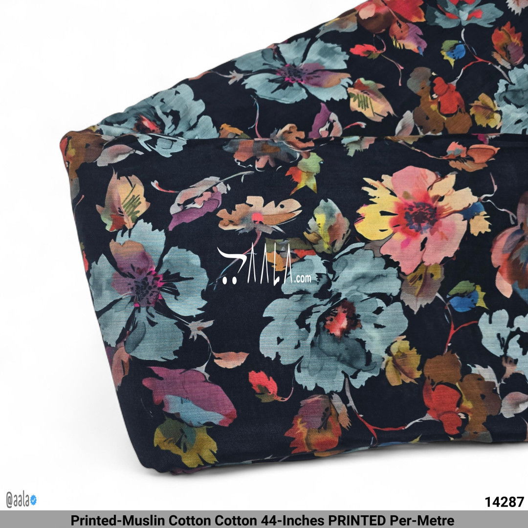 Printed-Muslin Cotton Cotton 44-Inches PRINTED Per-Metre #14287