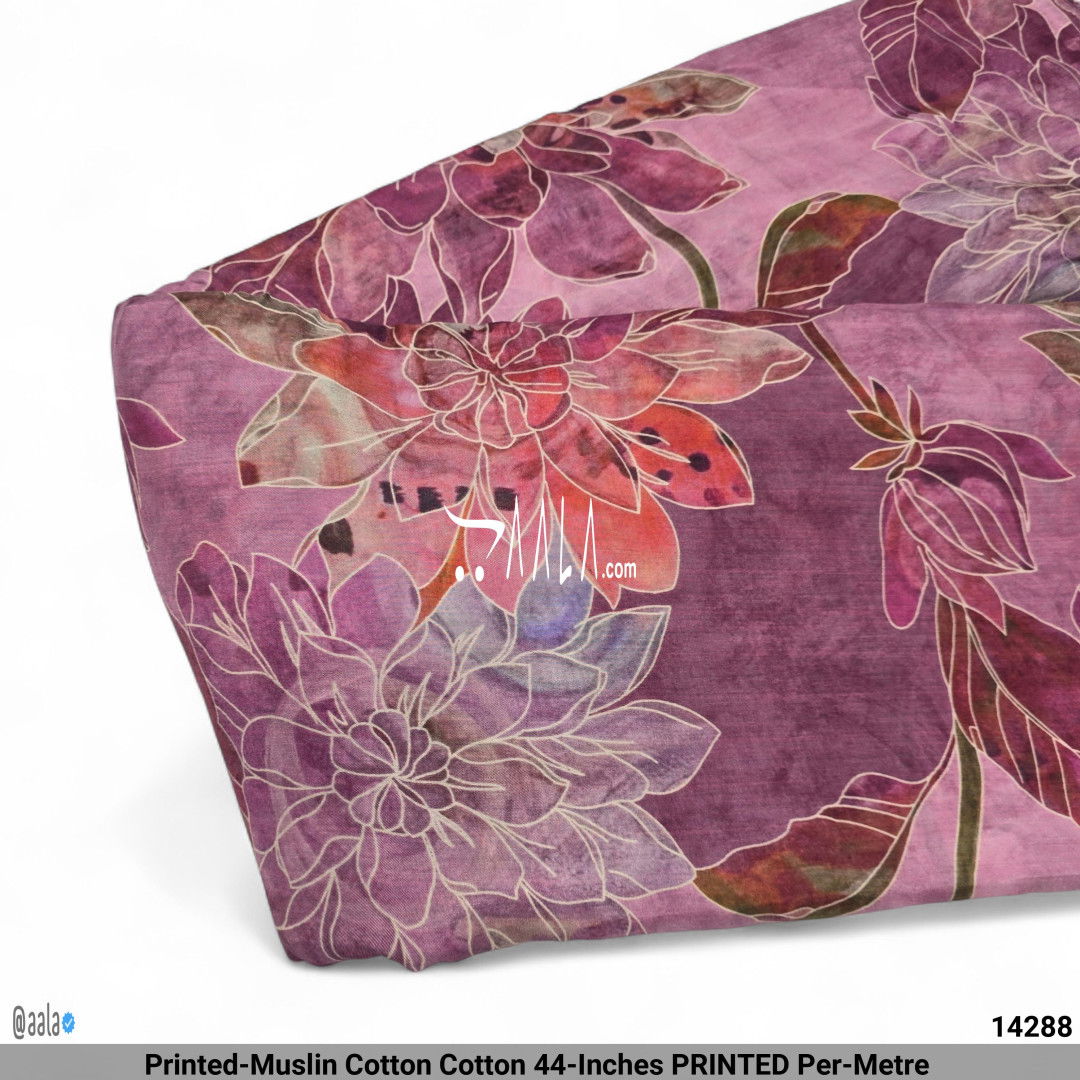 Printed-Muslin Cotton Cotton 44-Inches PRINTED Per-Metre #14288