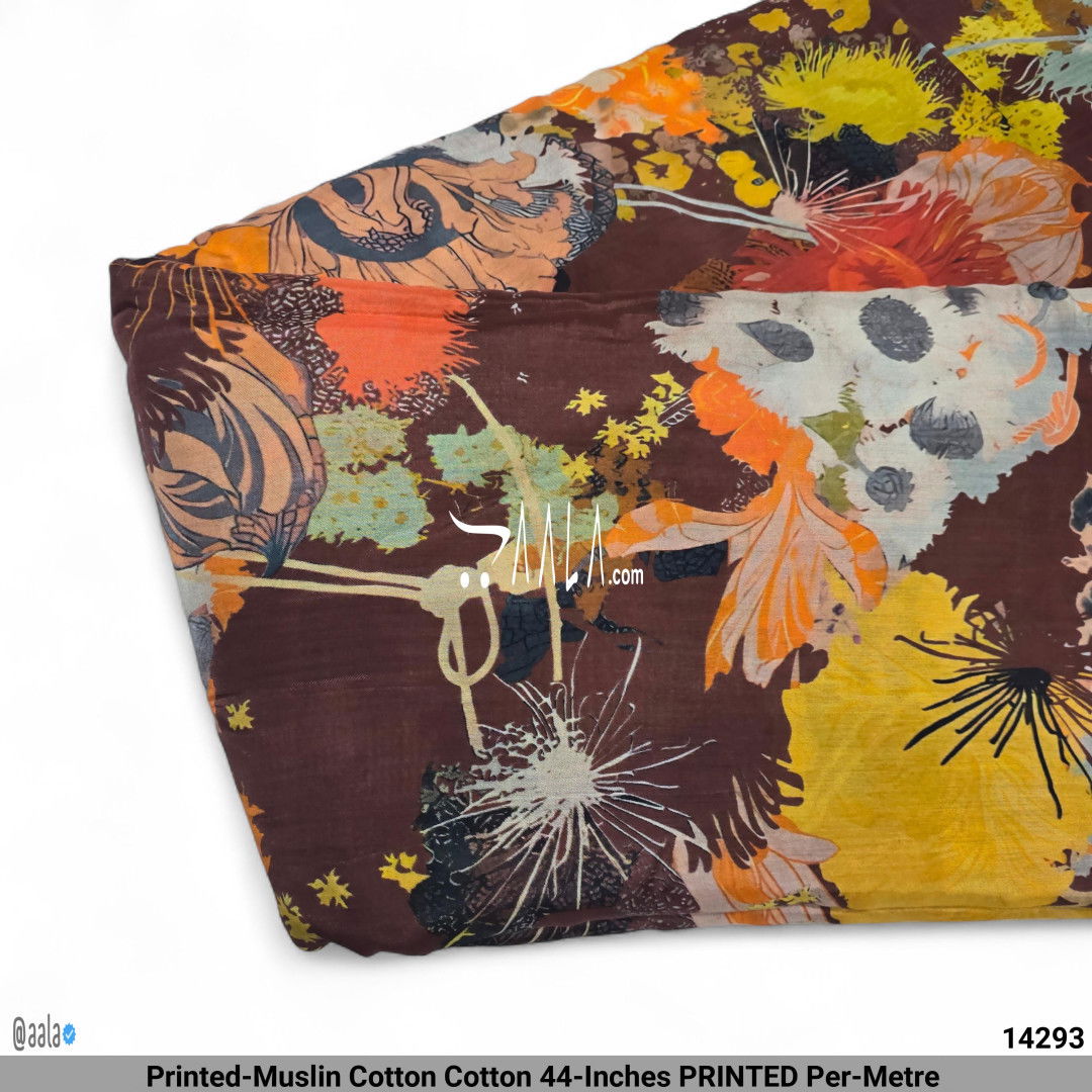 Printed-Muslin Cotton Cotton 44-Inches PRINTED Per-Metre 