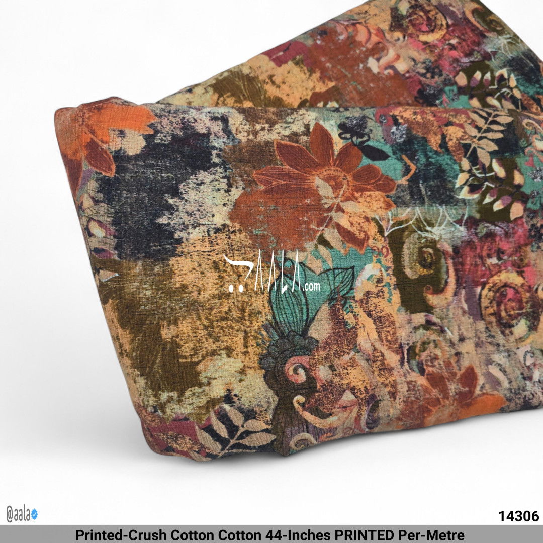 Printed-Crush Cotton Cotton 44-Inches PRINTED Per-Metre #14306