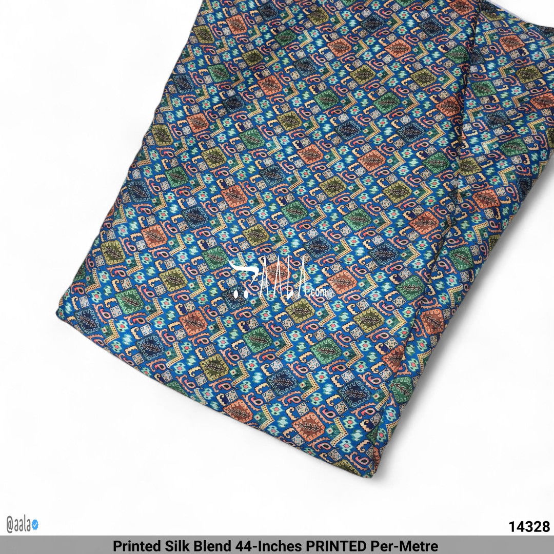 Printed Silk Blend 44-Inches PRINTED Per-Metre #14328