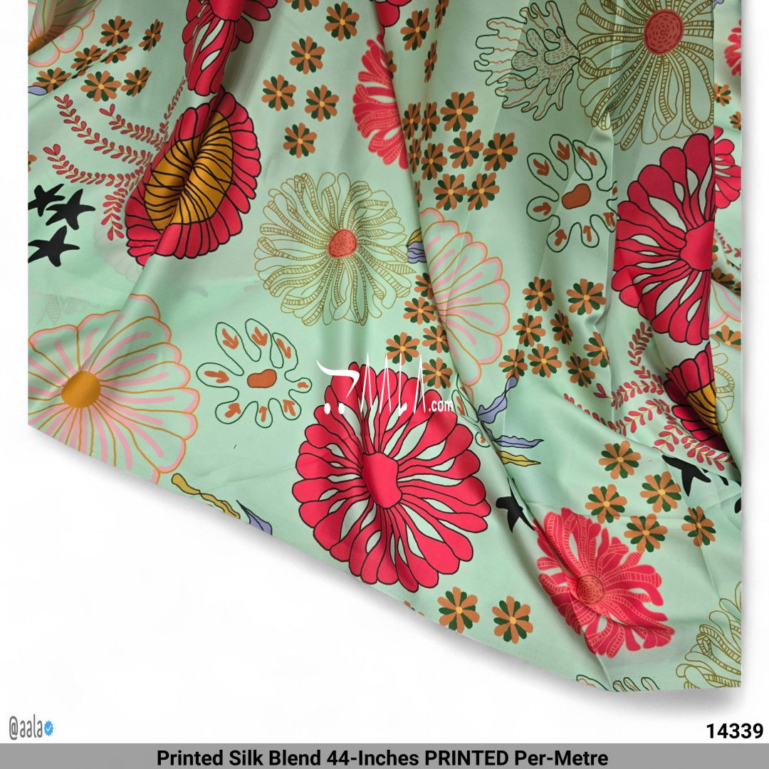 Printed Silk Blend 44-Inches PRINTED Per-Metre #14339