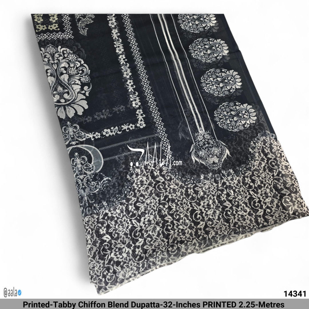 Printed-Tabby Chiffon Blend Dupatta-32-Inches PRINTED 2.25-Metres #14341