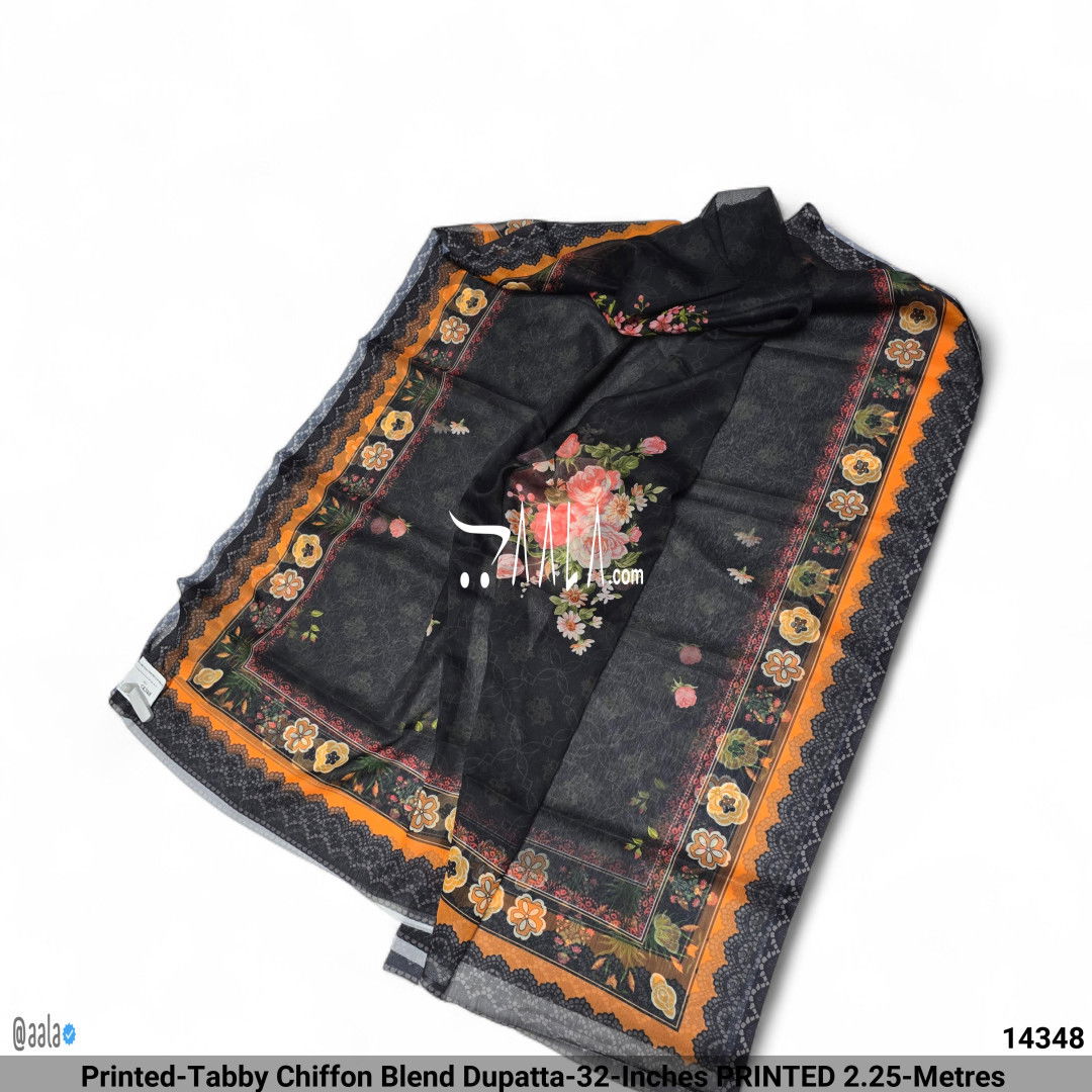 Printed-Tabby Chiffon Blend Dupatta-32-Inches PRINTED 2.25-Metres #14348