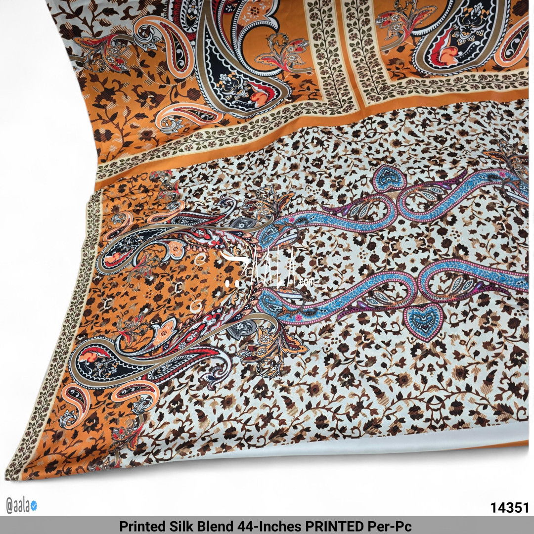 Printed Silk Blend 44-Inches PRINTED Per-Pc #14351