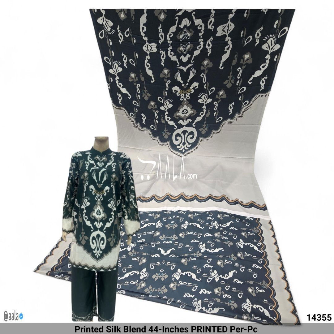 Printed Silk Blend 44-Inches PRINTED Per-Pc #14355