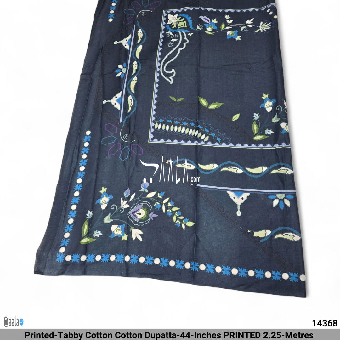 Printed-Tabby Cotton Cotton Dupatta-44-Inches PRINTED 2.25-Metres #14368