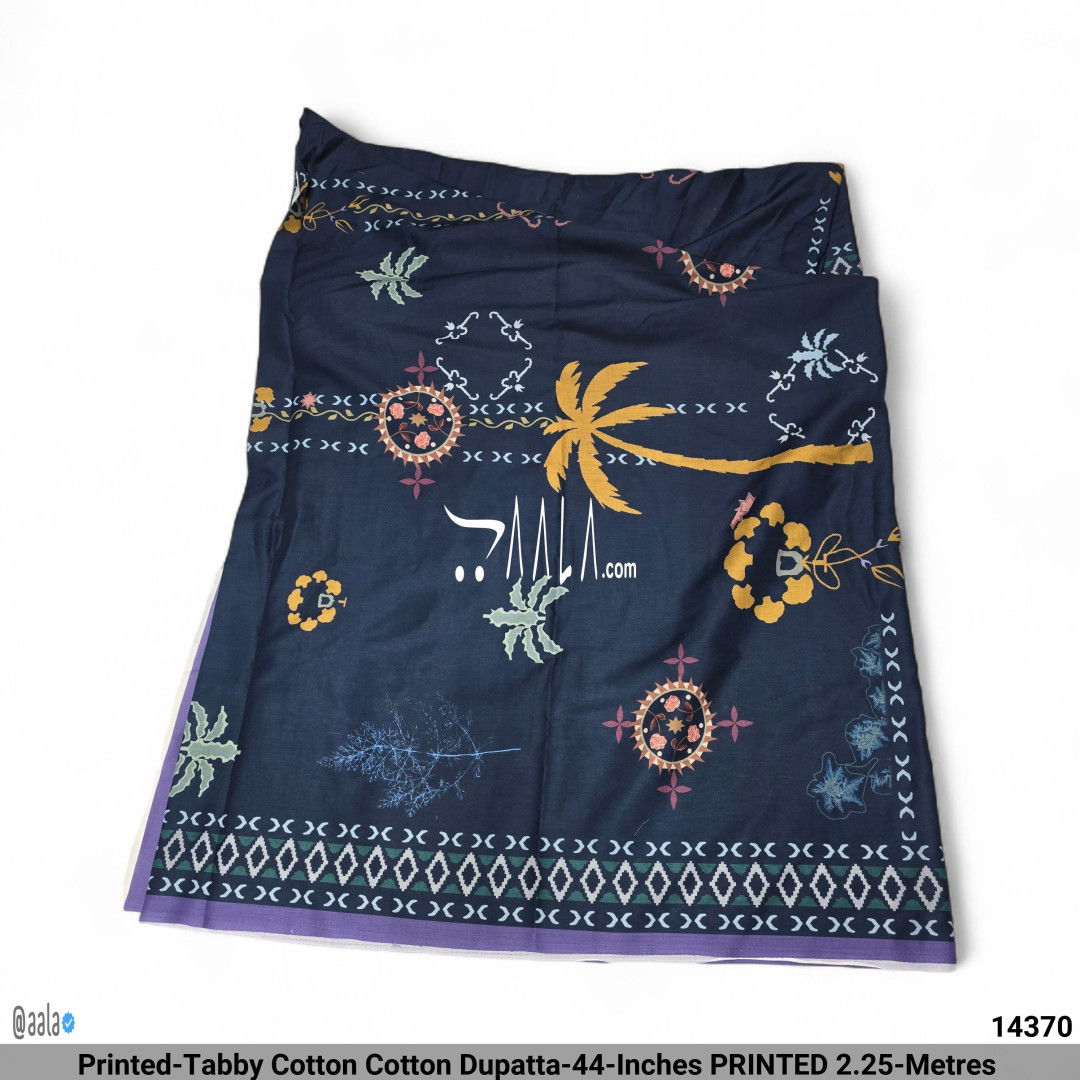 Printed-Tabby Cotton Cotton Dupatta-44-Inches PRINTED 2.25-Metres #14370