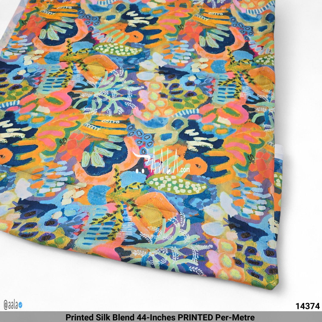 Printed Silk Blend 44-Inches PRINTED Per-Metre #14374