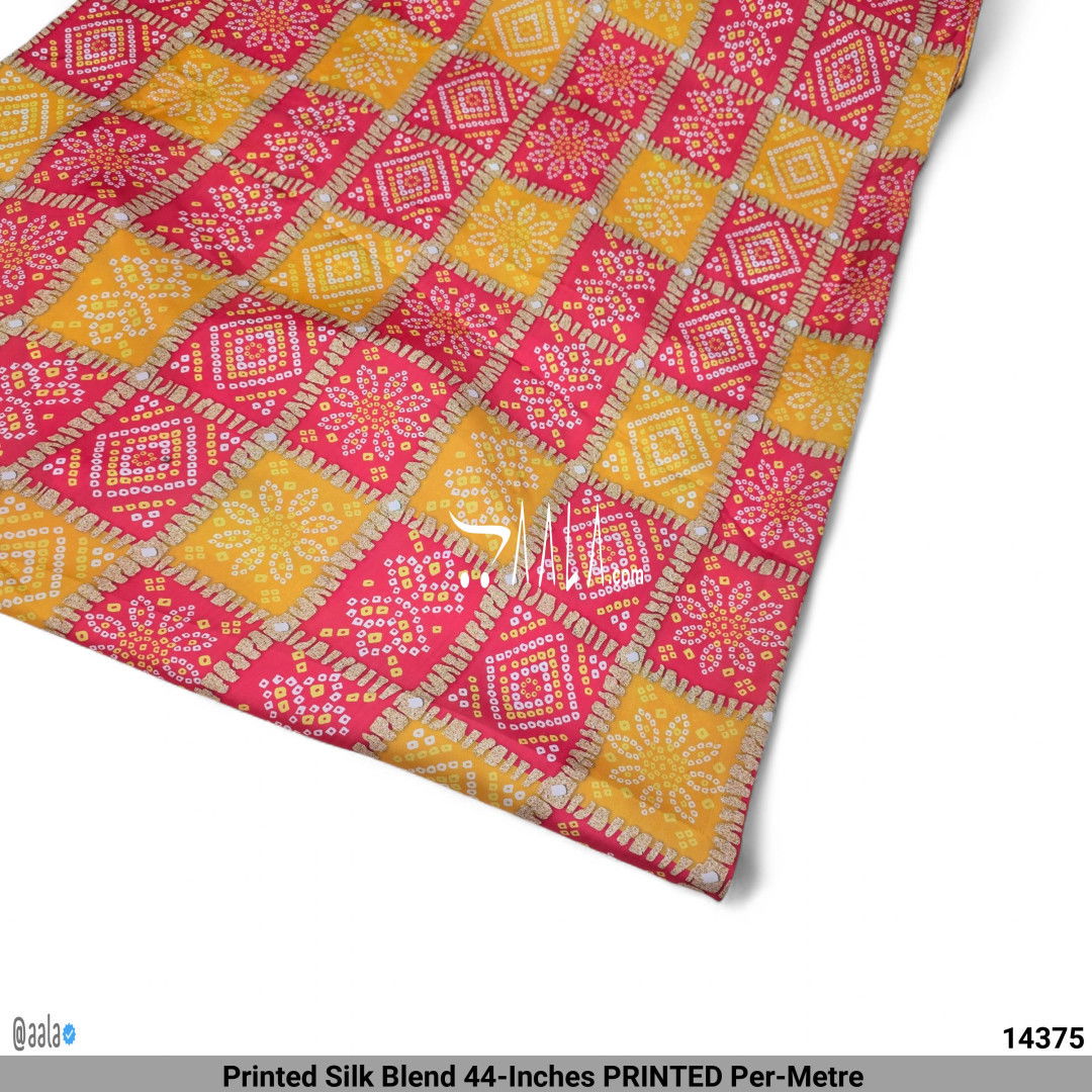 Printed Silk Blend 44-Inches PRINTED Per-Metre #14375