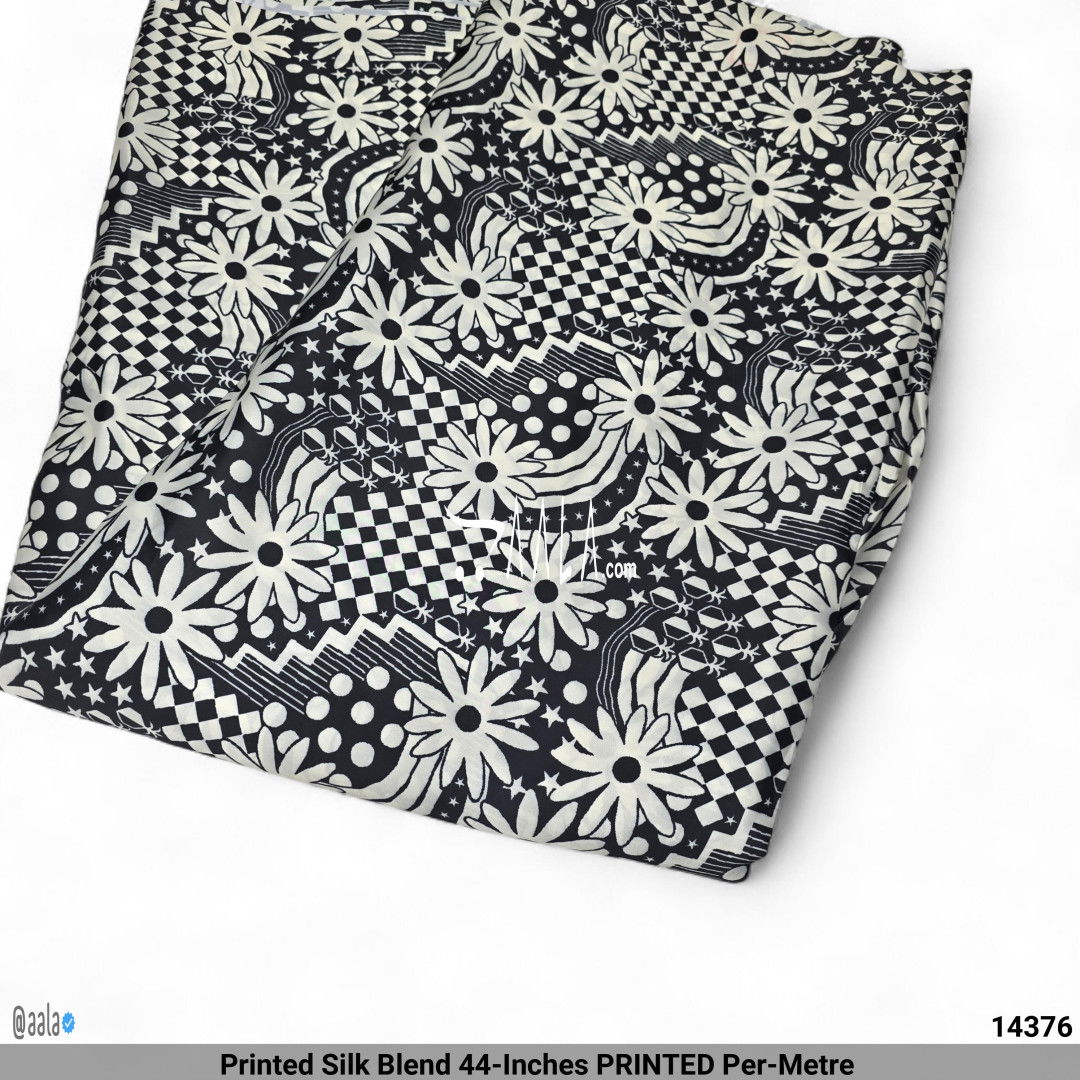 Printed Silk Blend 44-Inches PRINTED Per-Metre #14376