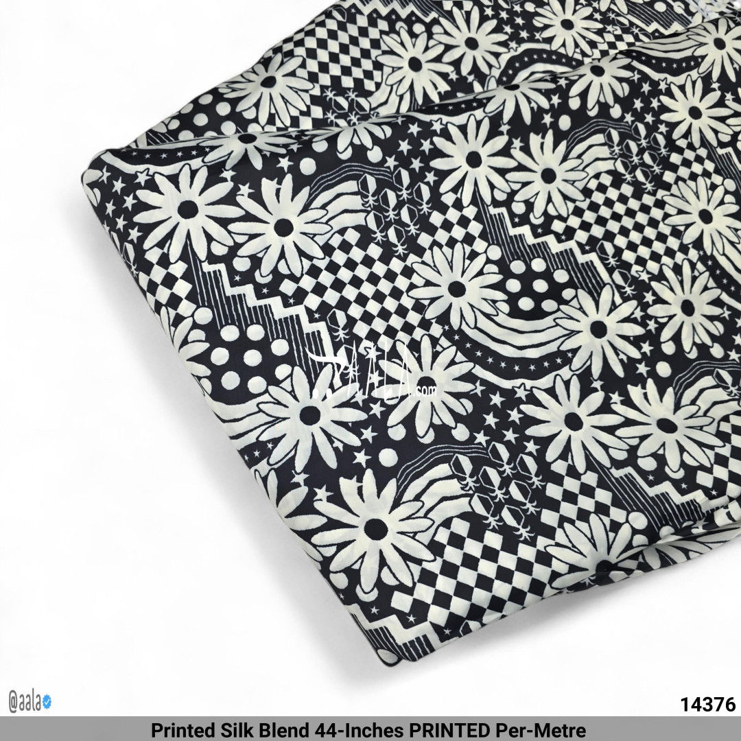 Printed Silk Blend 44-Inches PRINTED Per-Metre #14376