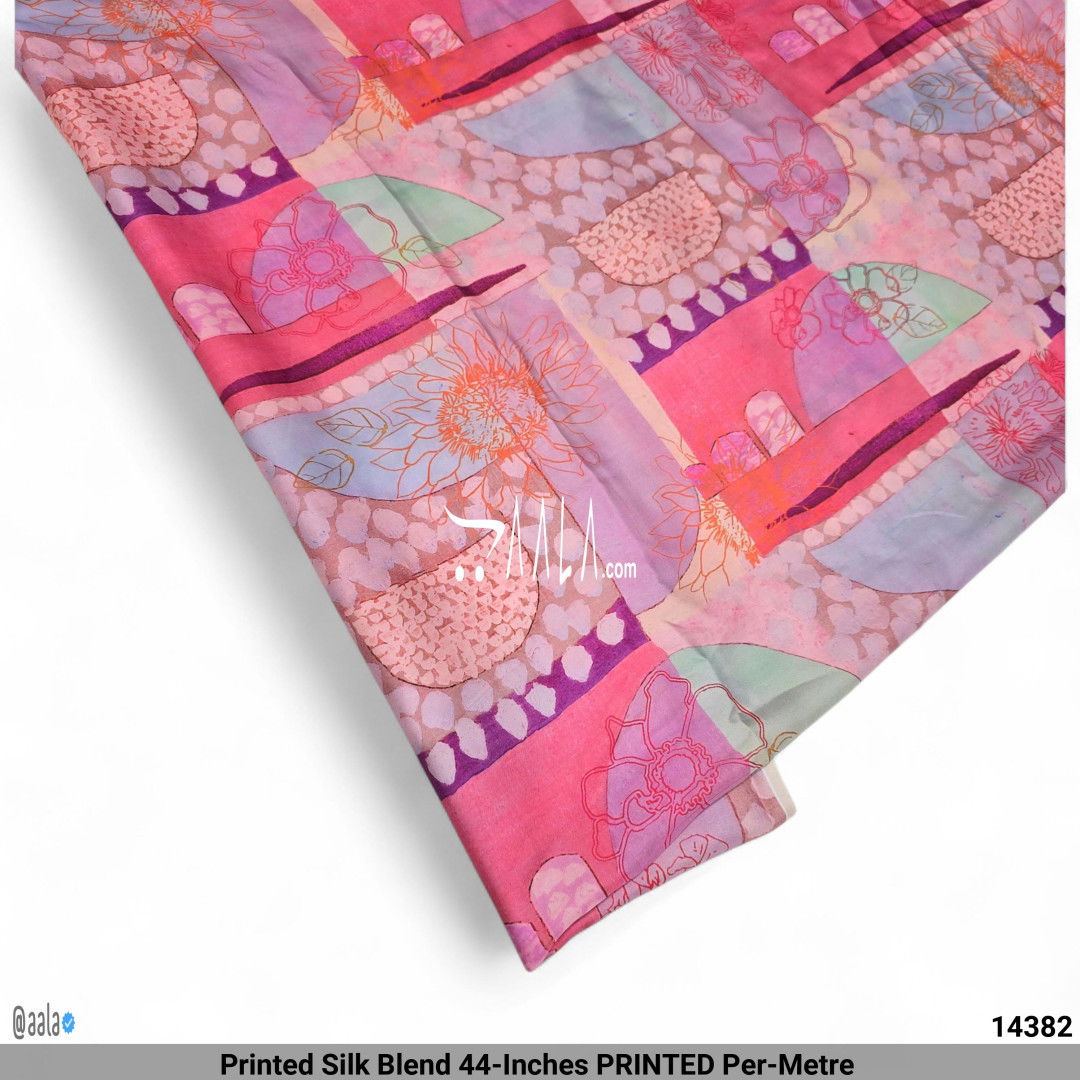 Printed Silk Blend 44-Inches PRINTED Per-Metre #14382