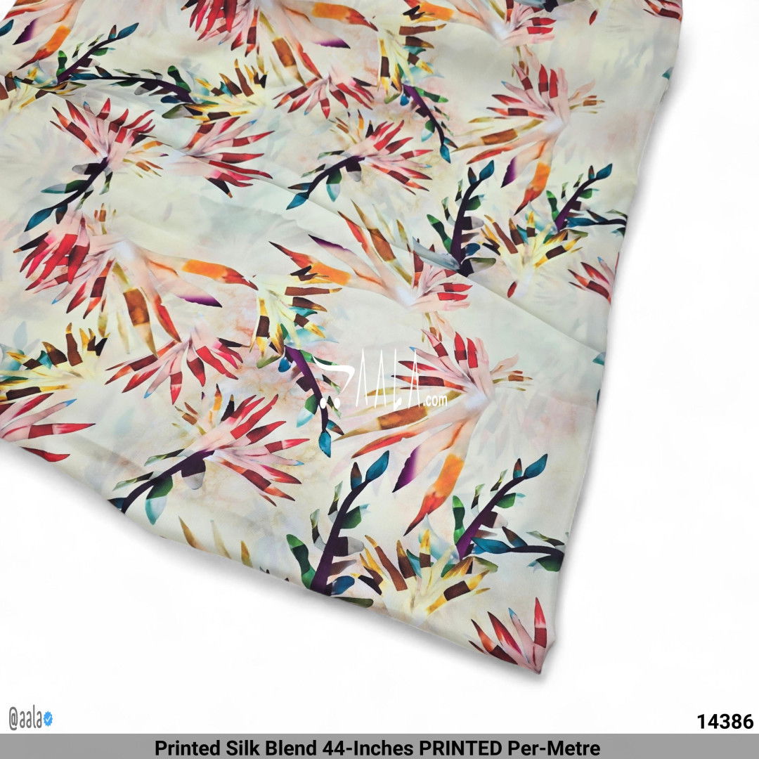 Printed Silk Blend 44-Inches PRINTED Per-Metre #14386