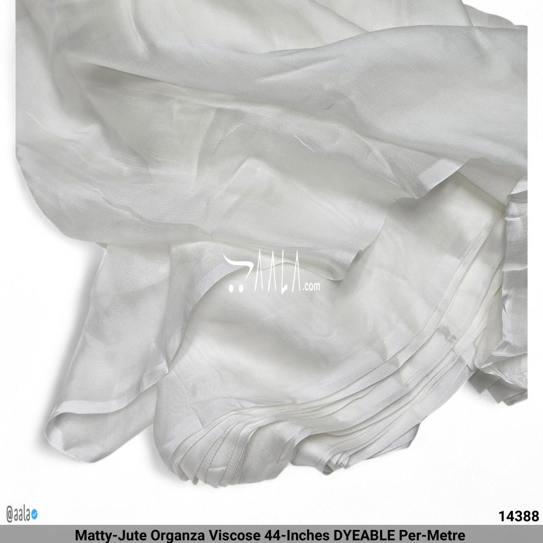 Matty-Jute Organza Viscose 44-Inches DYEABLE Per-Metre #14388