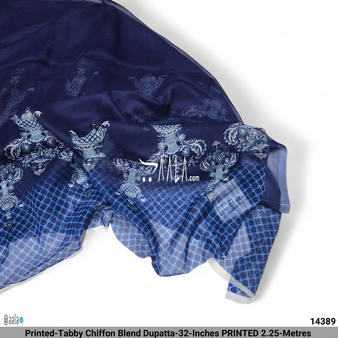 Printed-Tabby Chiffon Blend Dupatta-32-Inches PRINTED 2.25-Metres #14389