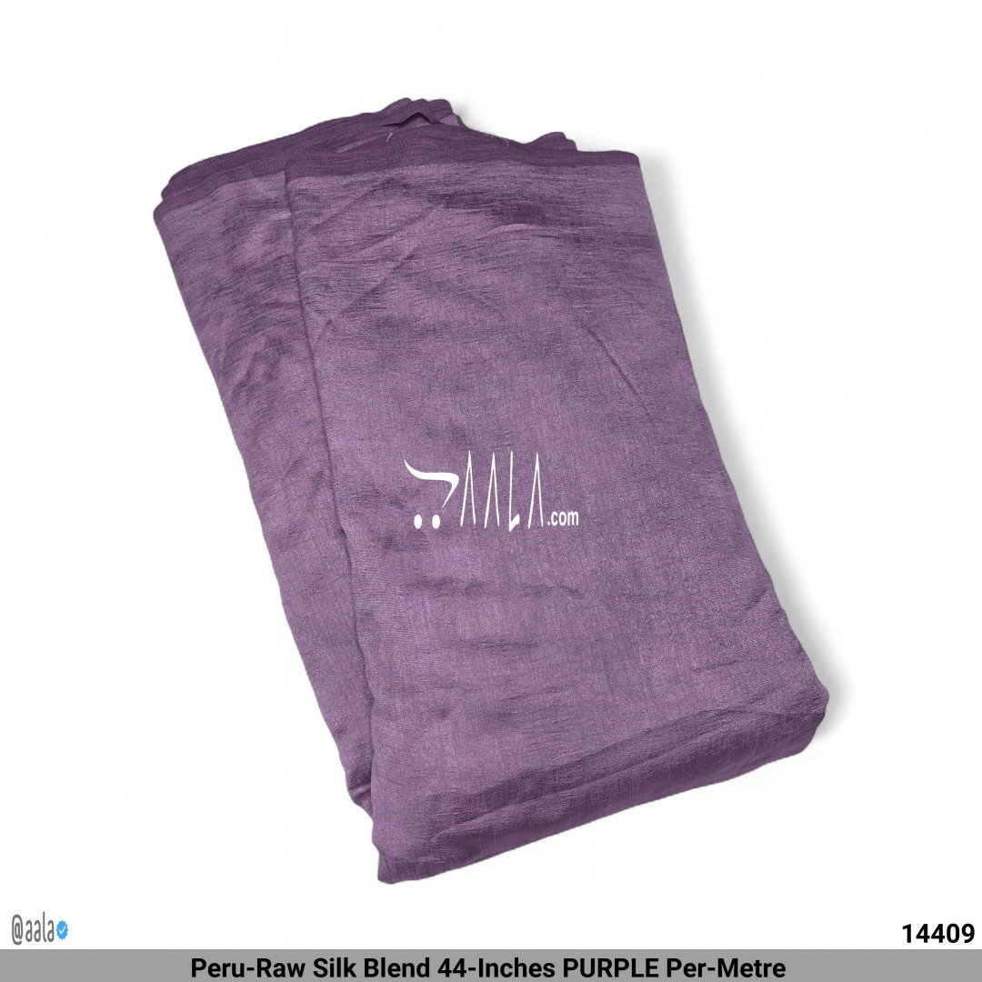 Peru-Raw Silk Blend 44-Inches PURPLE Per-Metre 