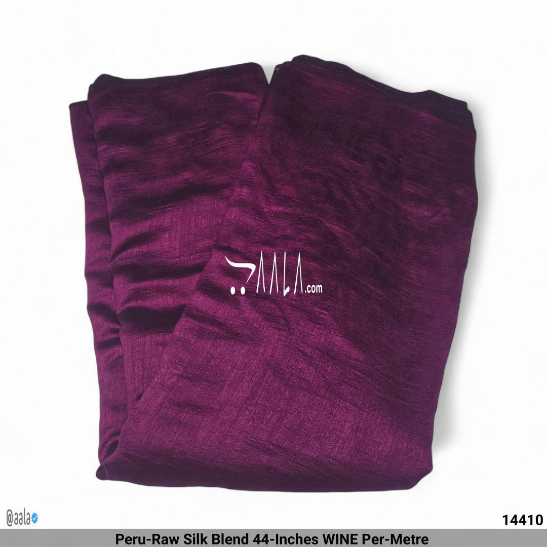 Peru-Raw Silk Blend 44-Inches WINE Per-Metre #14410
