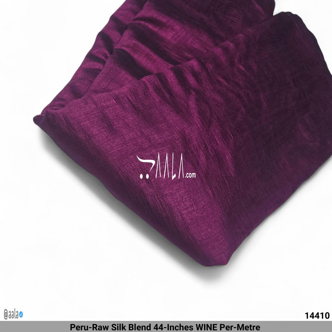 Peru-Raw Silk Blend 44-Inches WINE Per-Metre #14410