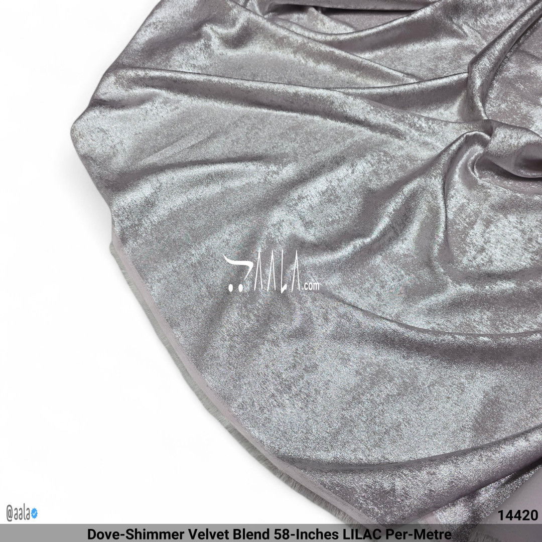 Dove-Shimmer Velvet Blend 58-Inches LILAC Per-Metre #14420