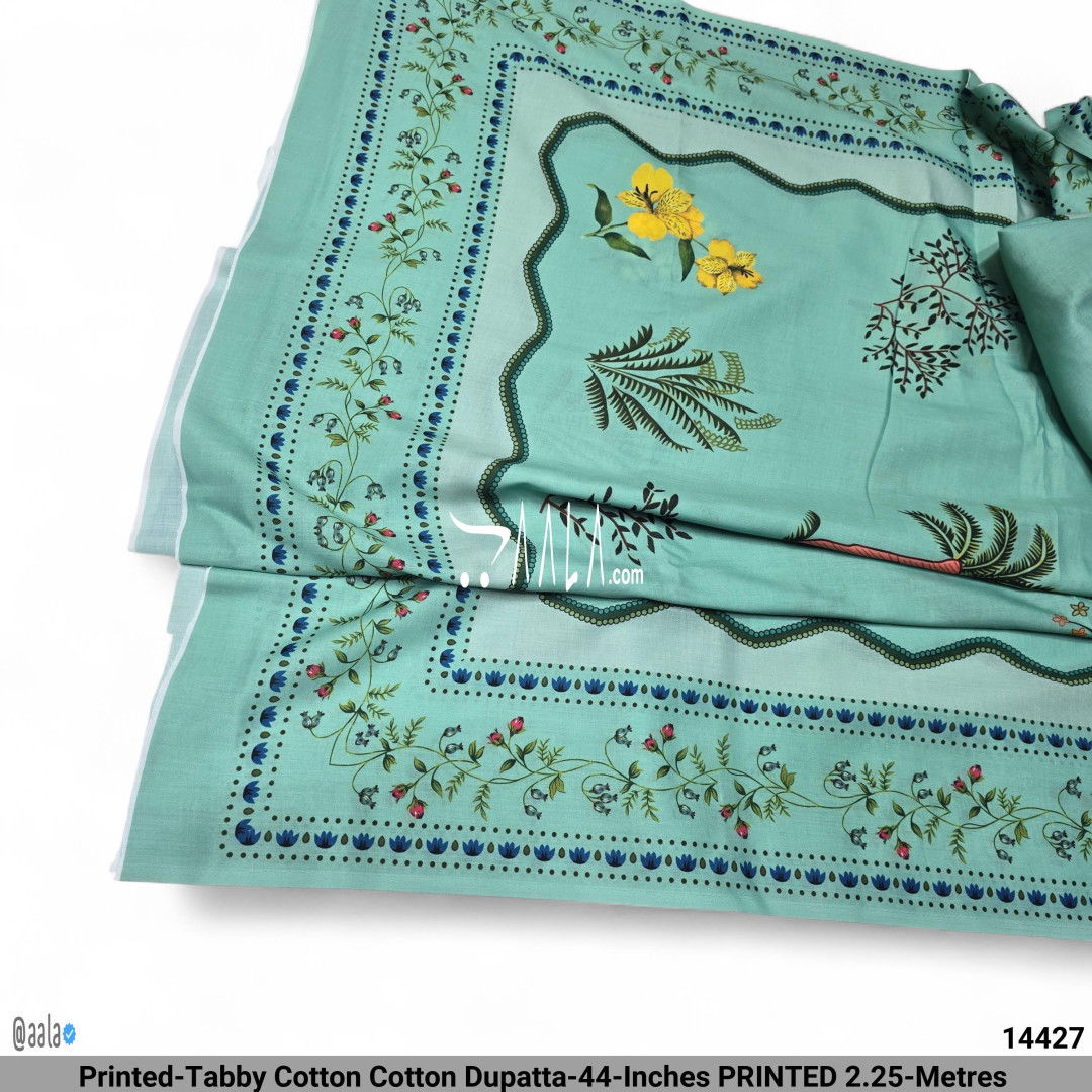 Printed-Tabby Cotton Cotton Dupatta-44-Inches PRINTED 2.25-Metres #14427