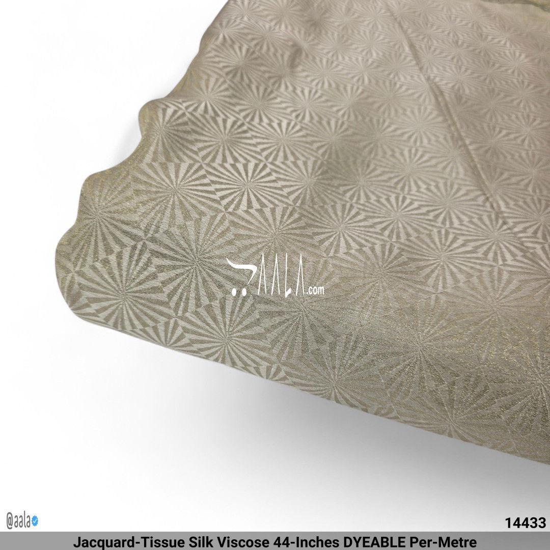 Jacquard-Tissue Silk Viscose 44-Inches DYEABLE Per-Metre