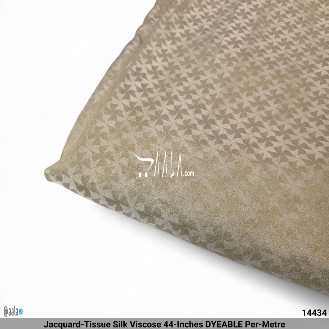 Jacquard-Tissue Silk Viscose 44-Inches DYEABLE Per-Metre
