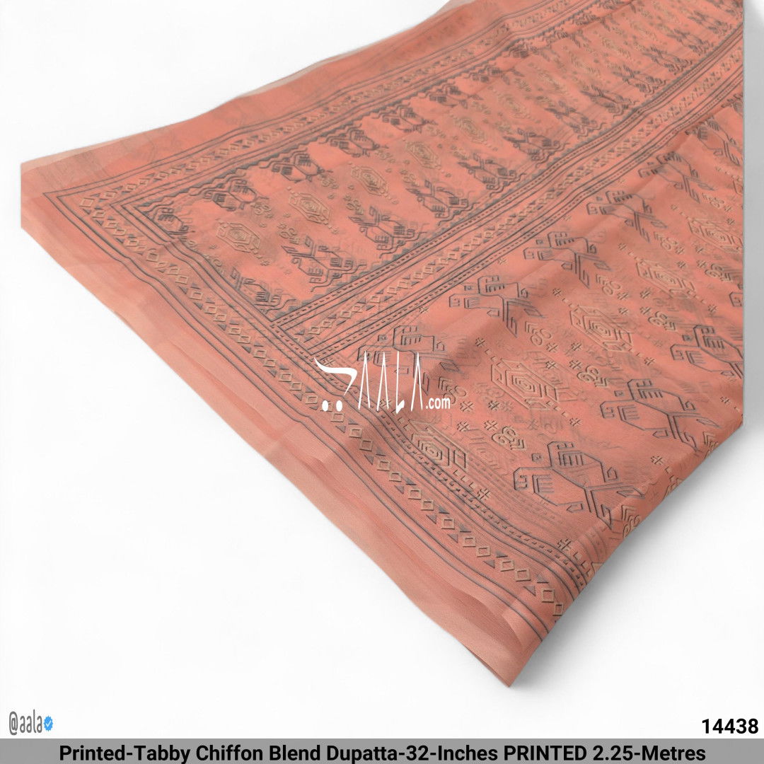 Printed-Tabby Chiffon Blend Dupatta-32-Inches PRINTED 2.25-Metres