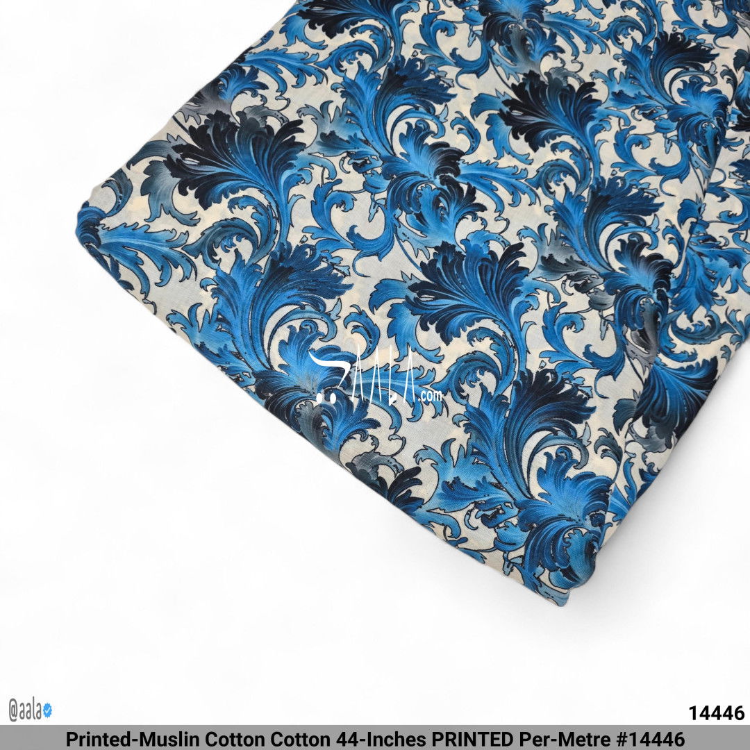 Printed-Muslin Cotton Cotton 44-Inches PRINTED Per-Metre #14446