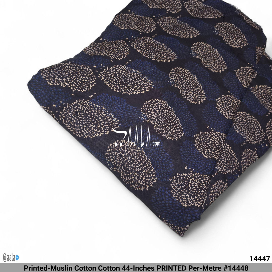 Printed-Muslin Cotton Cotton 44-Inches PRINTED Per-Metre #14448