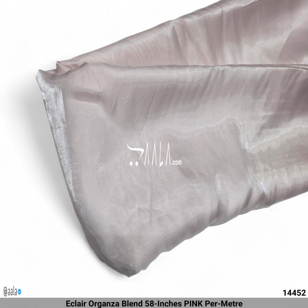 Eclair Organza Blend 58-Inches PINK Per-Metre