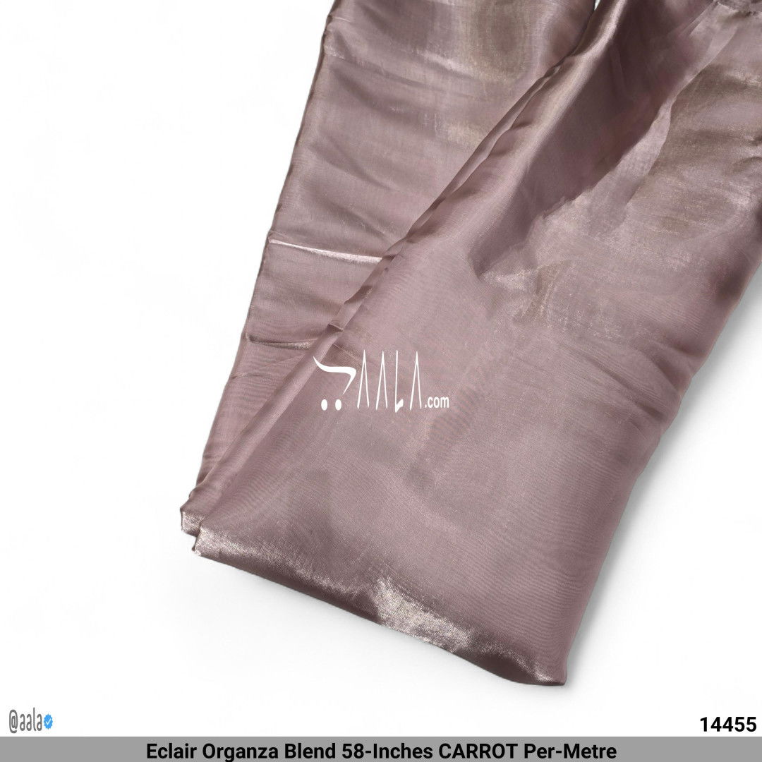 Eclair Organza Blend 58-Inches CARROT Per-Metre