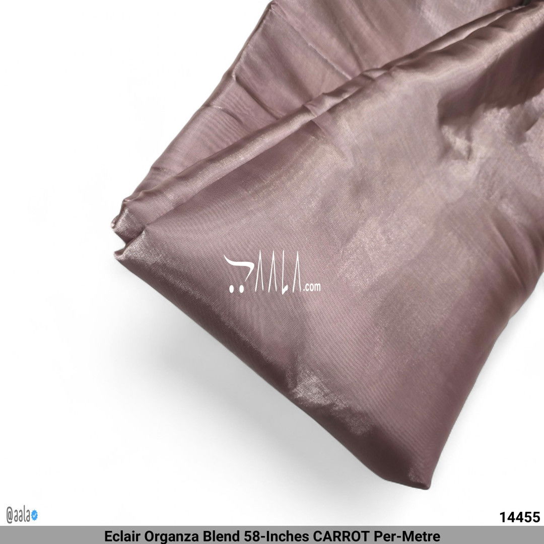 Eclair Organza Blend 58-Inches CARROT Per-Metre