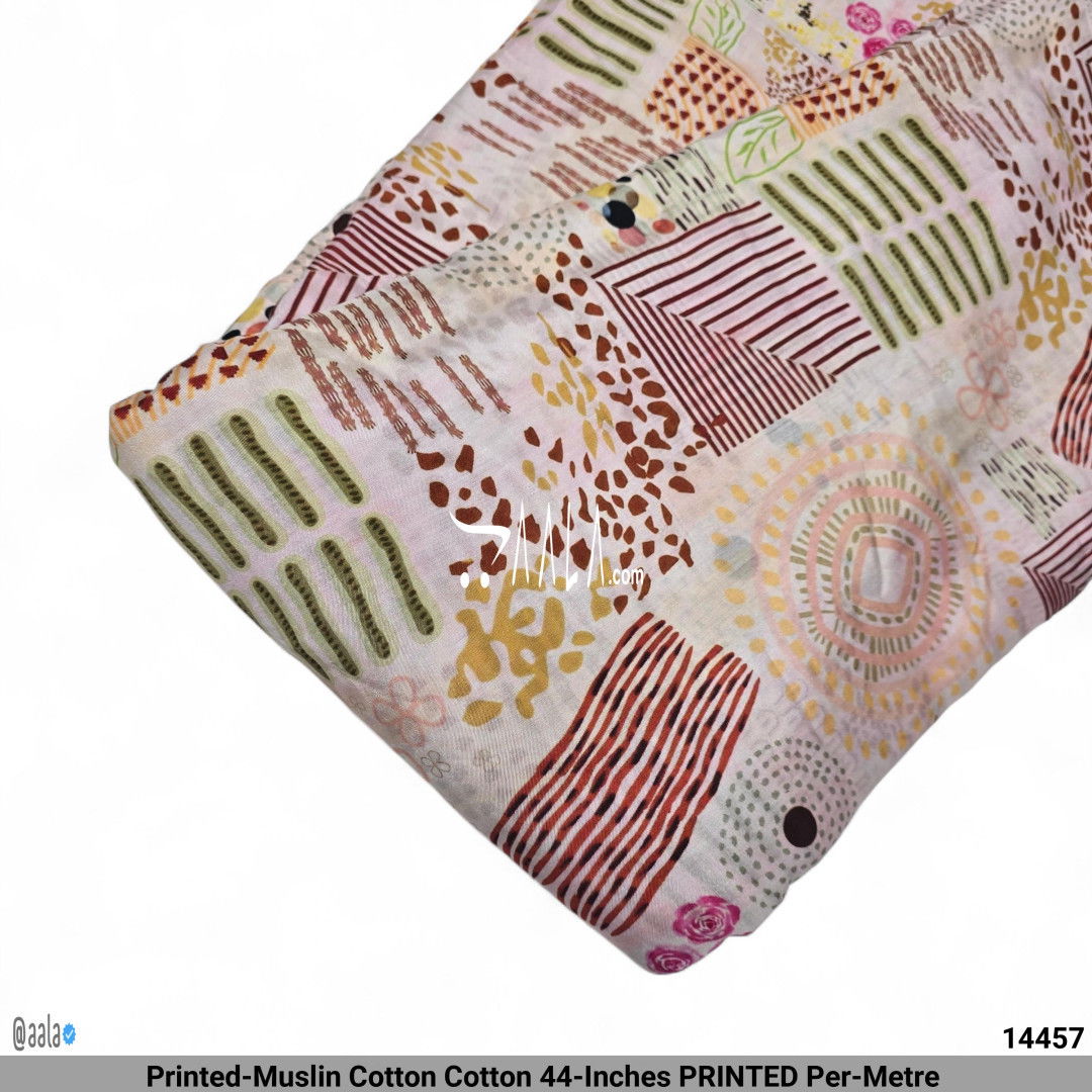 Printed-Muslin Cotton Cotton 44-Inches PRINTED Per-Metre 