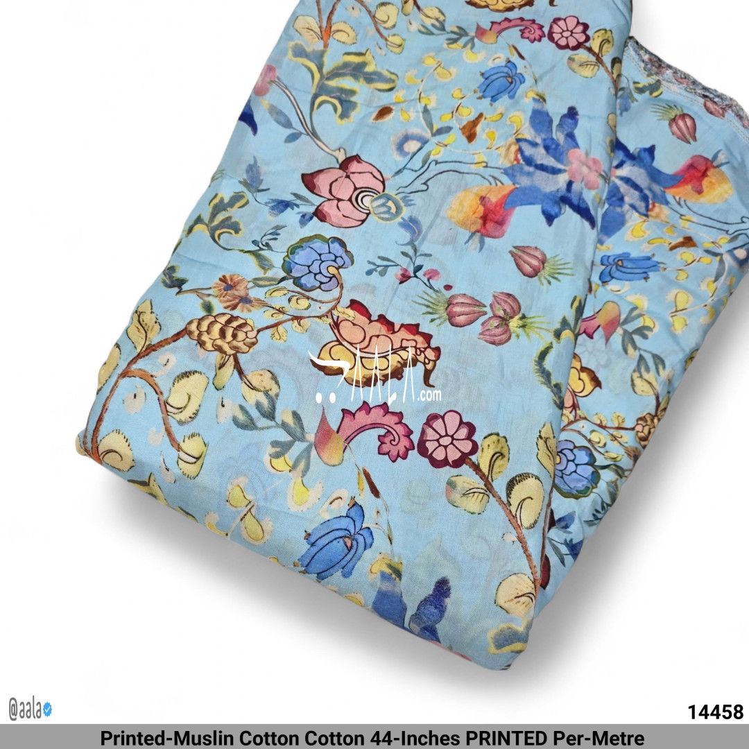 Printed-Muslin Cotton Cotton 44-Inches PRINTED Per-Metre 
