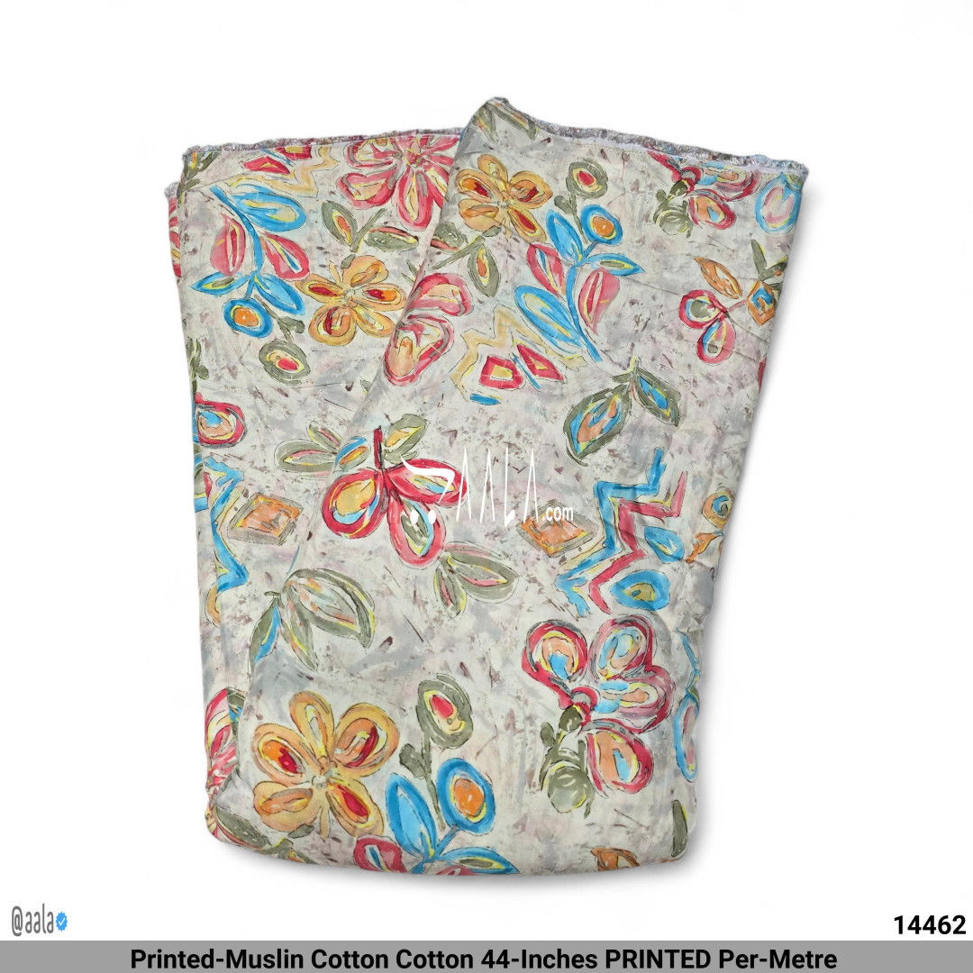 Printed-Muslin Cotton Cotton 44-Inches PRINTED Per-Metre 