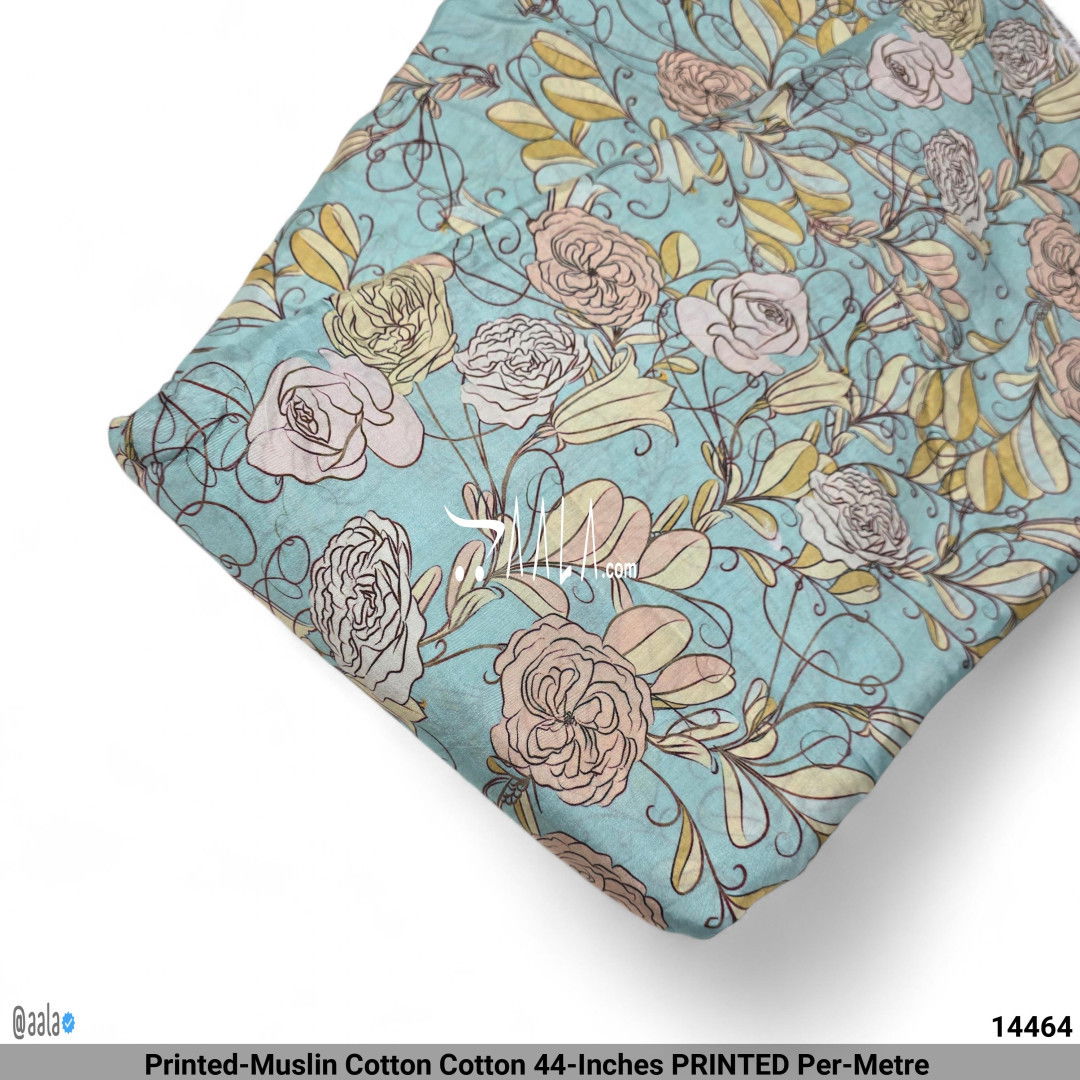 Printed-Muslin Cotton Cotton 44-Inches PRINTED Per-Metre 