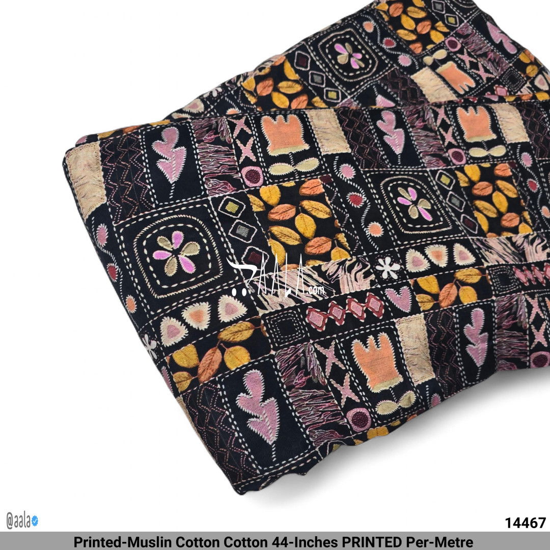 Printed-Muslin Cotton Cotton 44-Inches PRINTED Per-Metre 