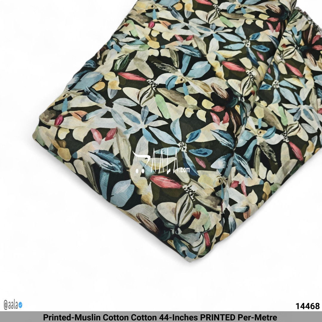 Printed-Muslin Cotton Cotton 44-Inches PRINTED Per-Metre 